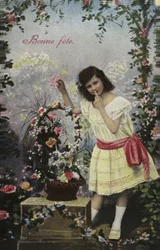 Birthday Card with Little Girl